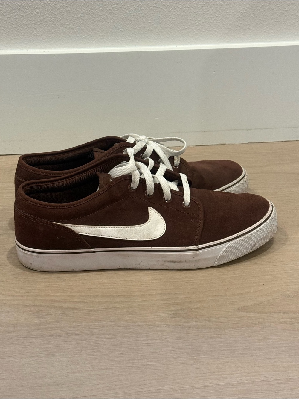 Nike Brown and White Athletic Sneakers